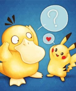 Psyduck And Pikachu Diamond Painting