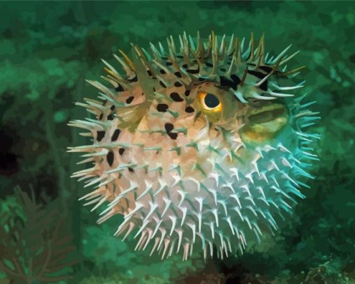 Puffer Fish Underwater Diamond Paintings