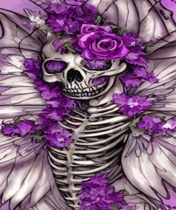 Purple Skull Diamond Painting