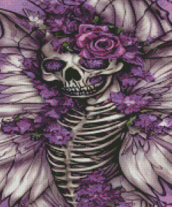 Purple Skull Diamond Painting