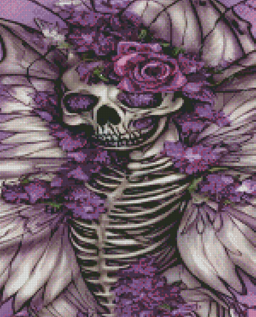 Purple Skull Diamond Painting