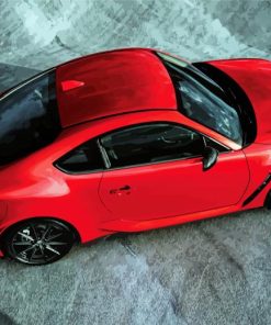 Red Sport Car Toyota Gr 86 Diamond Painting