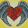 Rose With Angel Wings Diamond Painting