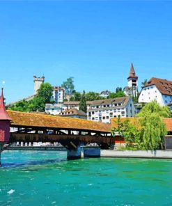 Spreuer Bridge In Switzerland Diamond Painting