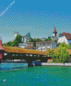 Spreuer Bridge In Switzerland Diamond Painting