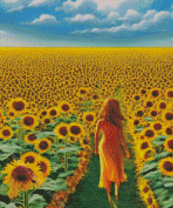 Sunflower Field Diamond Painting