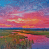 Sunset Marsh Art Diamond Painting