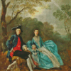 The Artist With His Wife And Daughter Thomas Gainsborough Diamond Painting