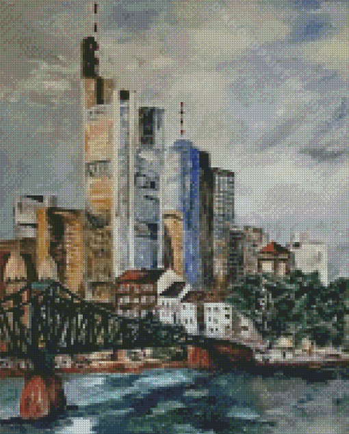 The Iron Footbridge Frankfurt Germany Diamond Painting