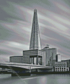 The Shard In Black And White Diamond Painting