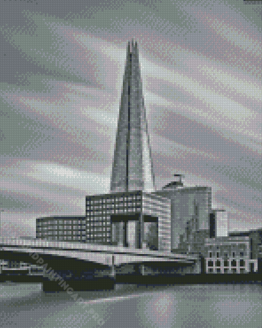 The Shard In Black And White Diamond Painting