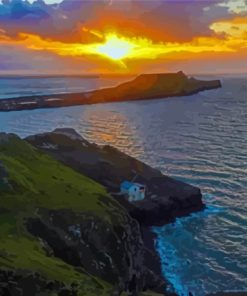 UK Island Worms Head Diamond Painting