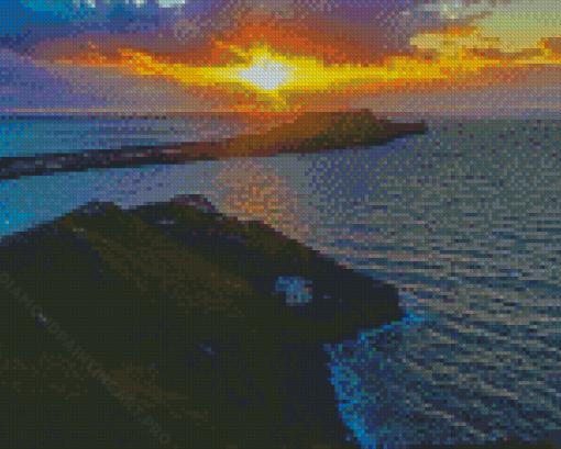 UK Island Worms Head Diamond Painting