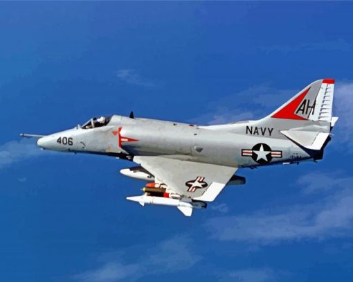 US Navy Douglas A4 Skyhawk Diamond Painting