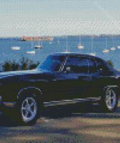 Vintage Black Chevy Monte Carlo Car Diamond Painting