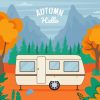 Vintage Trailer In Autumn Diamond Painting