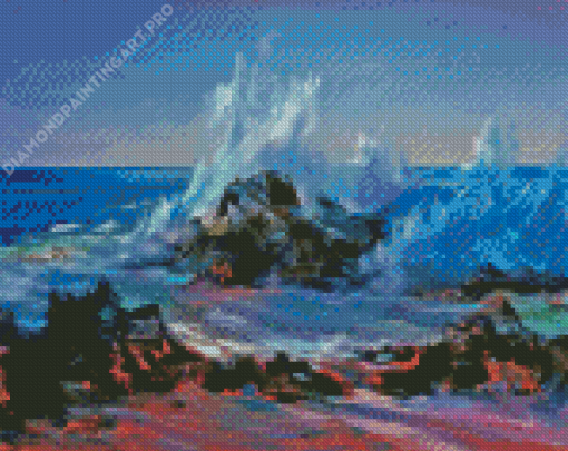 Waves Crashing Diamond Painting