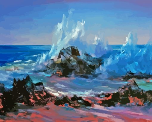 Waves Crashing Diamond Painting