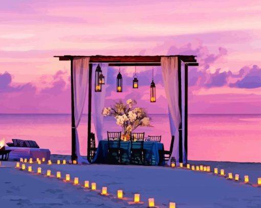 Wedding On Beach Diamond Painting