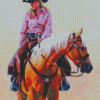 Western Cowgirl With Horse Art Diamond Painting