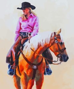 Western Cowgirl With Horse Art Diamond Painting