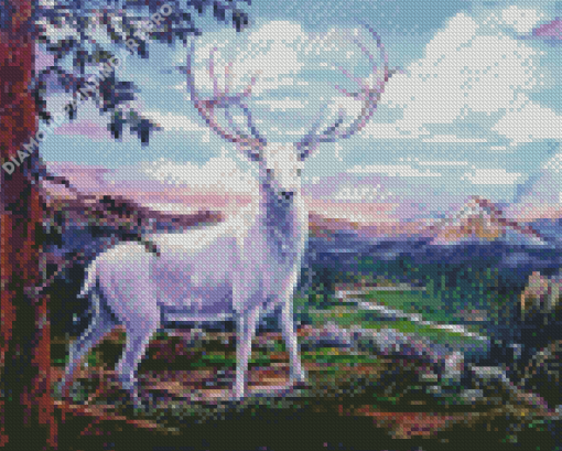 White Deer Art Diamond Painting