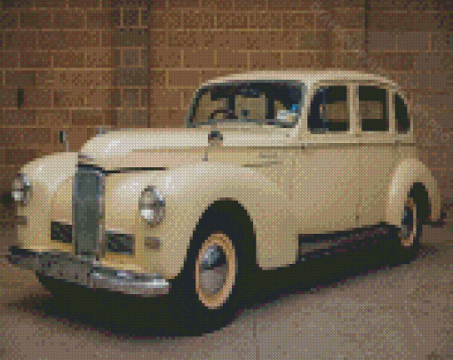 White Humber Pullman Limousine Diamond Painting