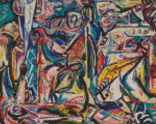 Abstract Jackson On Pollock Diamond Painting