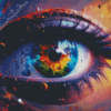 Aesthetic Colourful Eye Diamond Painting