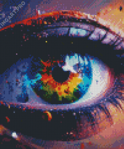 Aesthetic Colourful Eye Diamond Painting