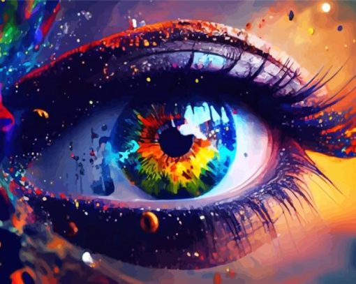 Aesthetic Colourful Eye Diamond Painting