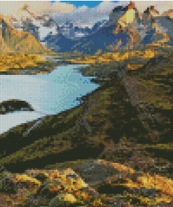 Aesthetic Lake Pehoe Diamond Painting