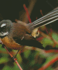 Aesthetic New Zealand Fantail Diamond Painting