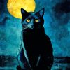 Black Moon Cat Diamond Painting