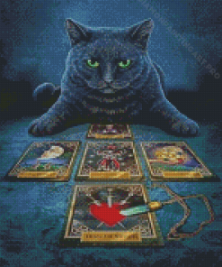 Black Cat Fortune Teller Diamond Painting