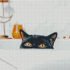 Cat Hiding In Shower Diamond Painting