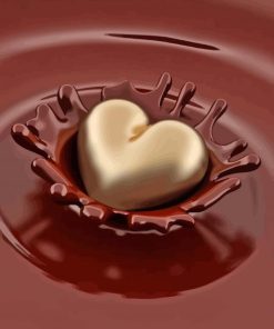 Chocolate Heart Diamond Painting