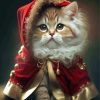 Christmas Cat Art Diamond Painting