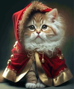 Christmas Cat Art Diamond Painting