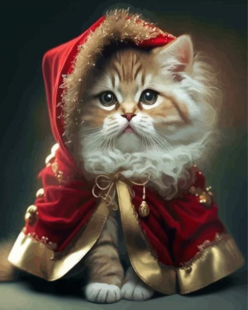 Christmas Cat Art Diamond Painting