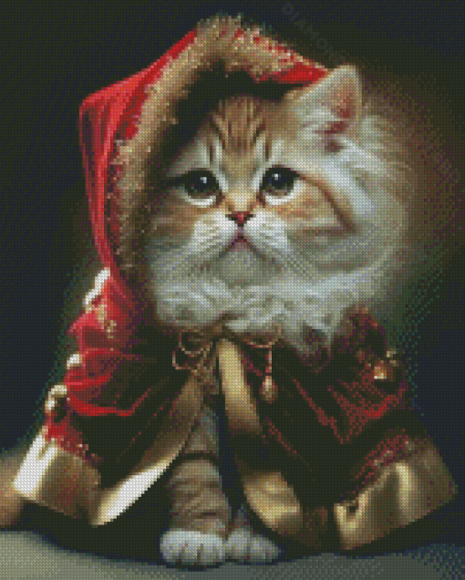 Christmas Cat Art Diamond Painting