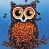 Coffee Bean Owl Diamond Painting