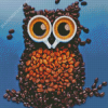 Coffee Bean Owl Diamond Painting