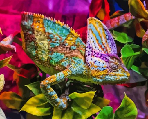 Colorful Cameleon Diamond Painting