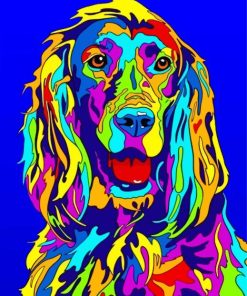 Colorful Irish Setter Diamond Painting