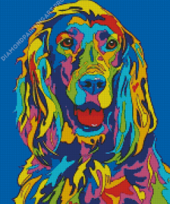 Colorful Irish Setter Diamond Painting