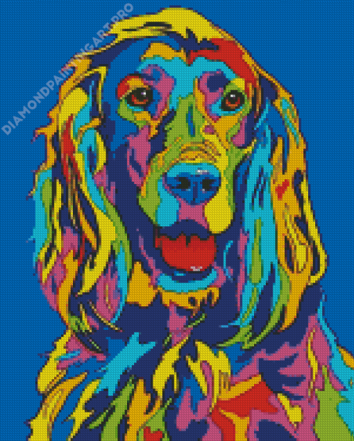 Colorful Irish Setter Diamond Painting