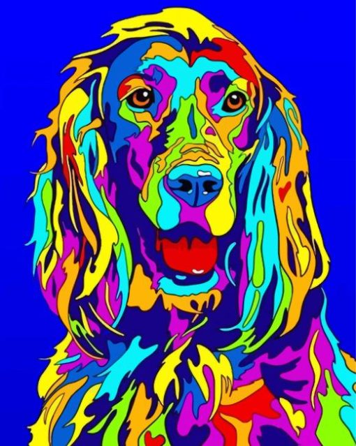 Colorful Irish Setter Diamond Painting