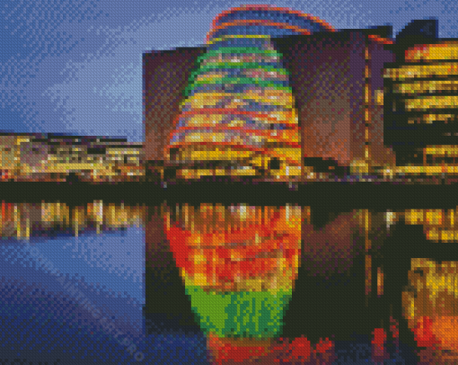 Convention Centre Dublin Liffey Diamond Painting