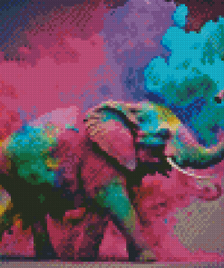 Rainbow Elephant Diamond Painting